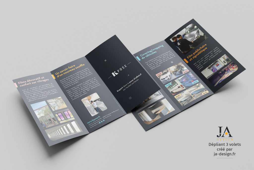 Création d'un flyer ou Dépliant pour KPOSE par JA Design Graphiste