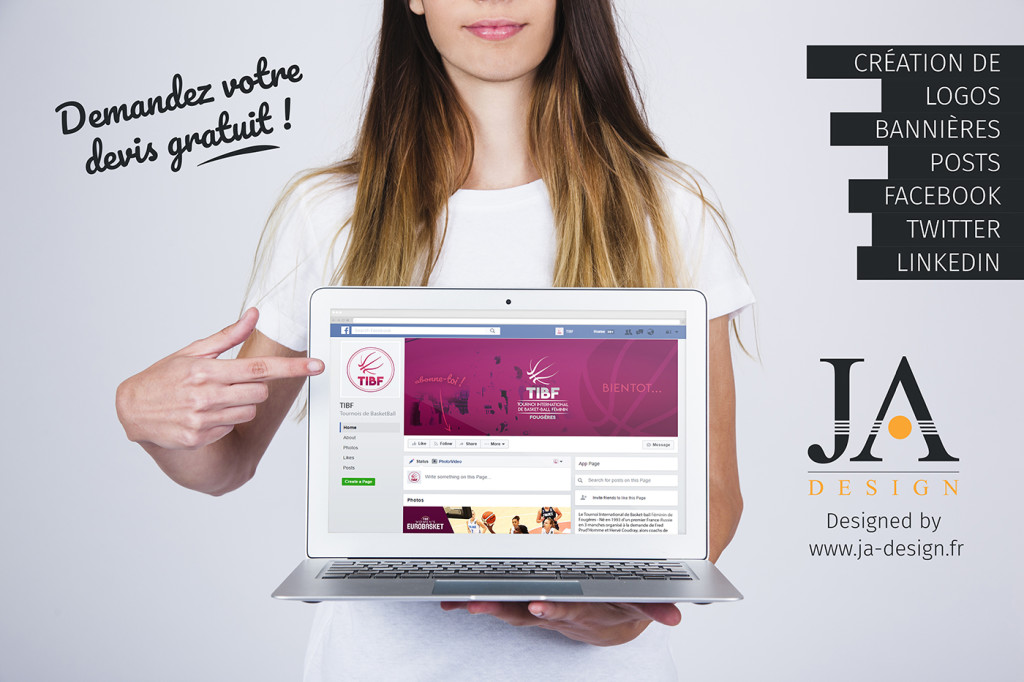 Création de Posts et Bannières Réseaux Sociaux - TIBF Basket - Par JA Design