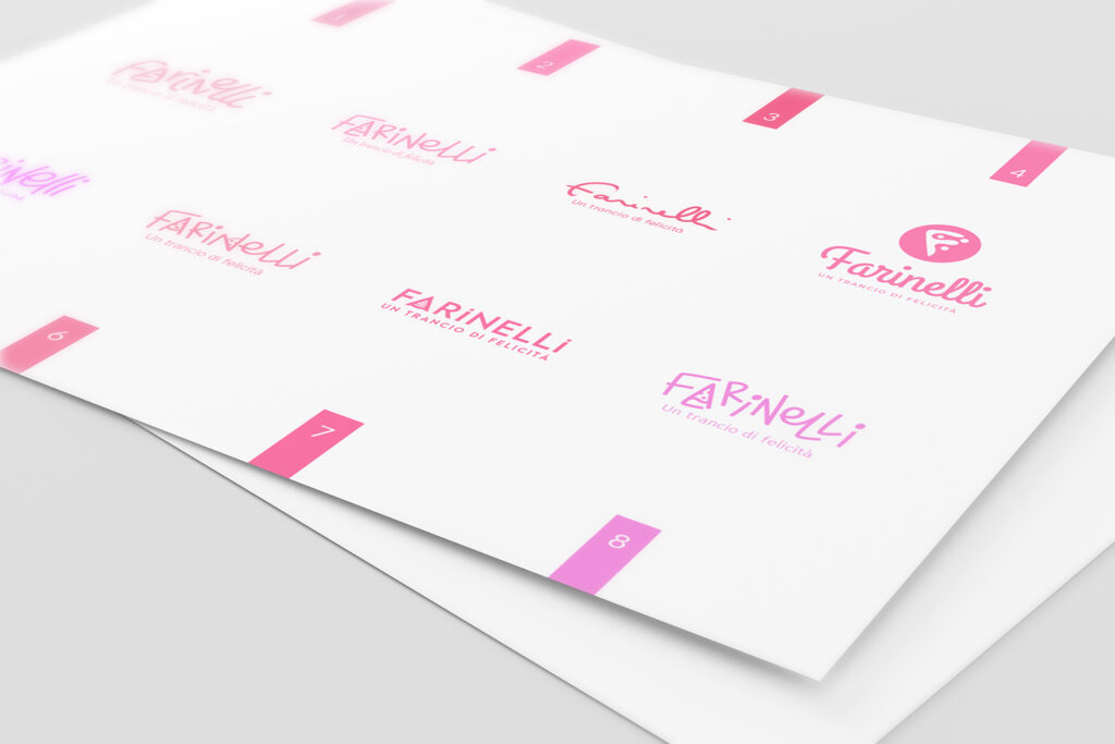 Propositions de logo Farinelli - Pizzeria - Graphiste freelance Bordeaux - JA Design