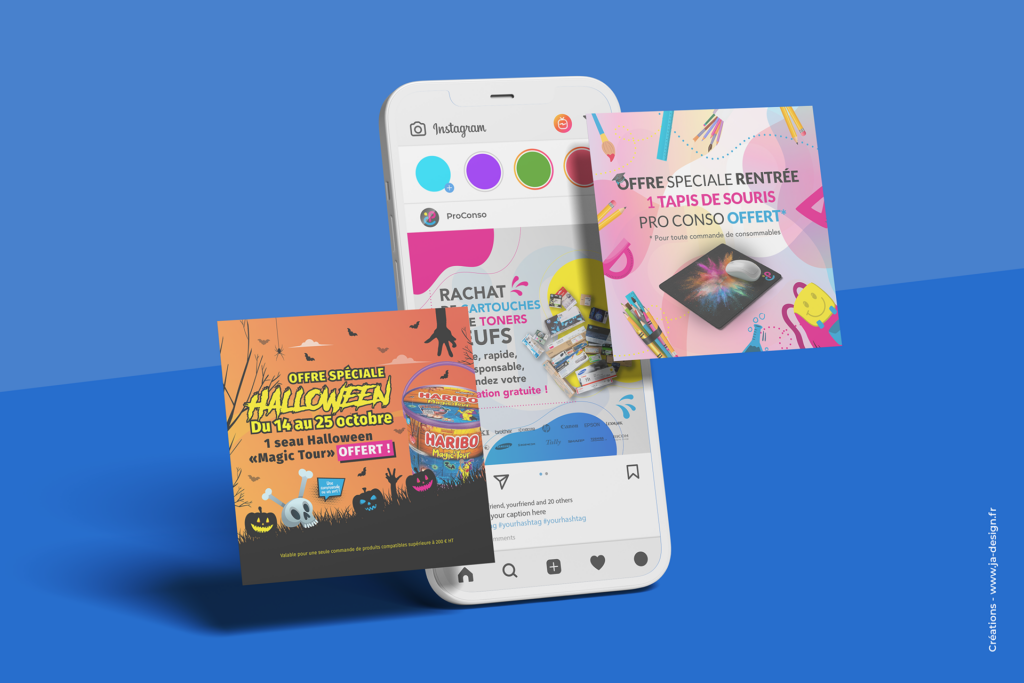 Création de Posts et Bannières Réseaux Sociaux - ProConso - Par JA Design