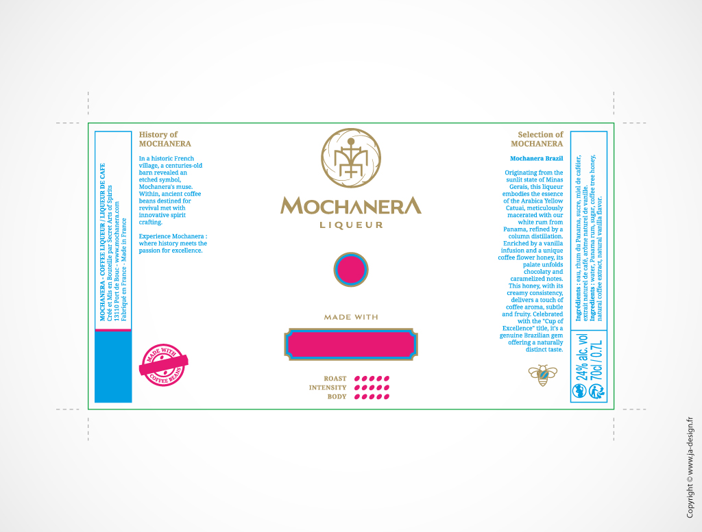 calque vernis selectif etiquette spiritueux design graphique